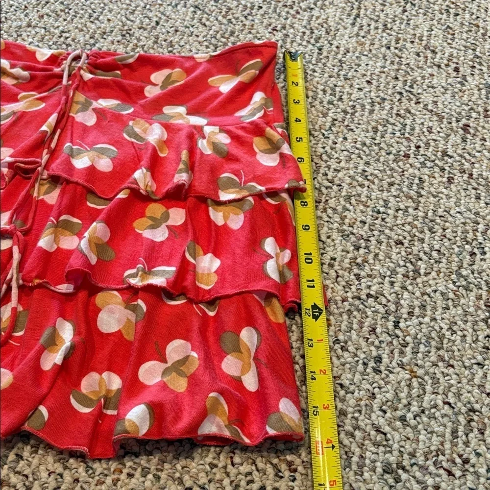 Old Navy Perfect Fit Red Floral Tiered Halter Top. Child’s Large